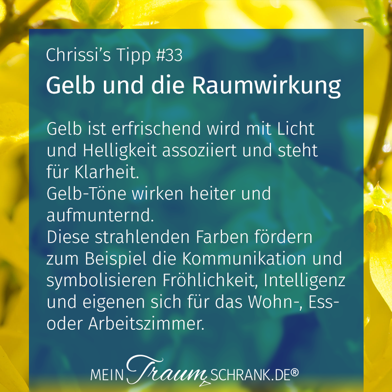 #32_Chrissis-Tipps_Gelb in der Raumwirkung