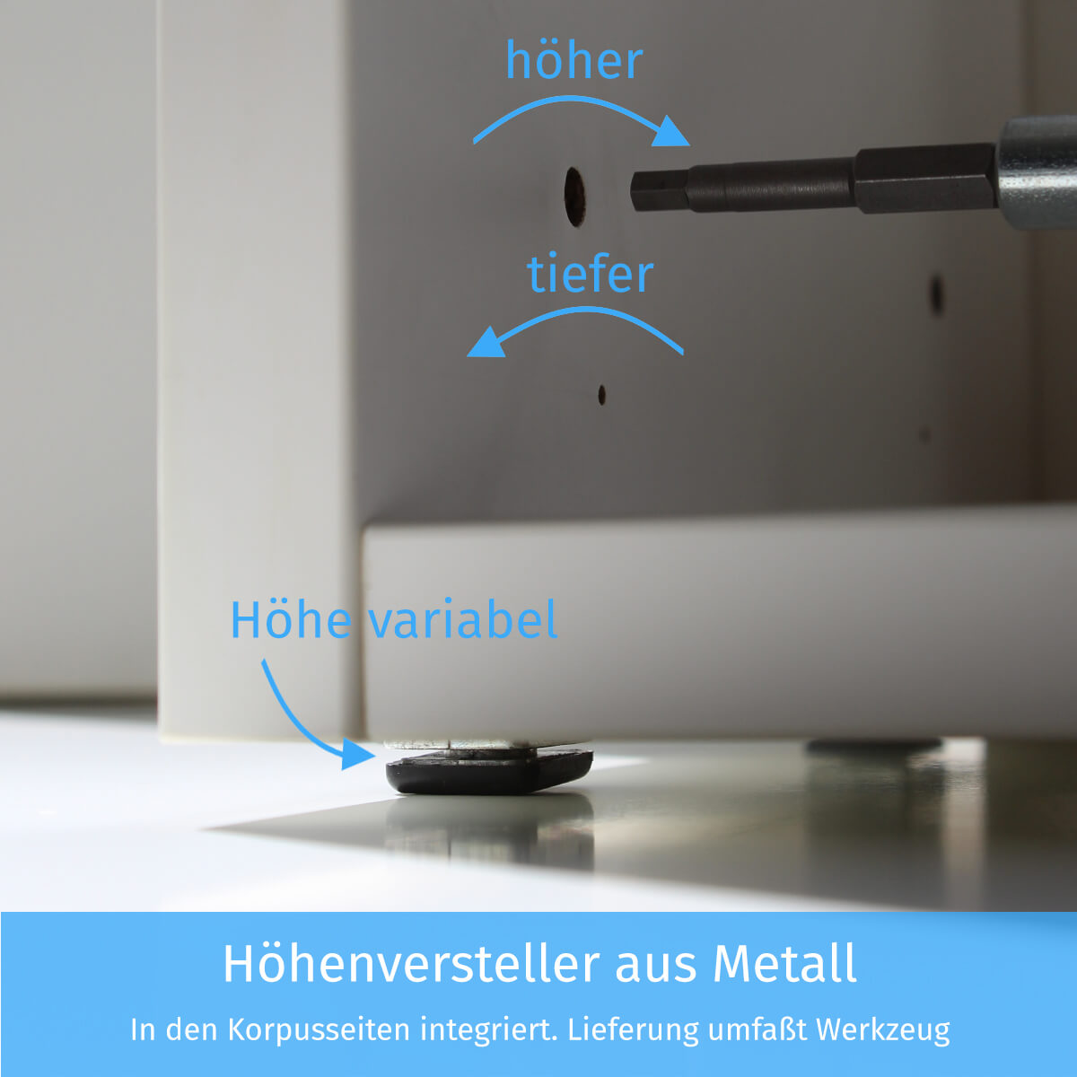 Höhenversteller aus Metall Höhenversteller aus Metall