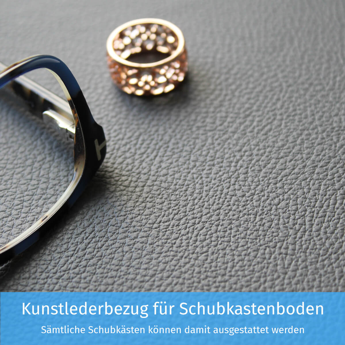 Kunstlederbezug für Schubkastenboden Kunstlederbezug für Schubkastenboden