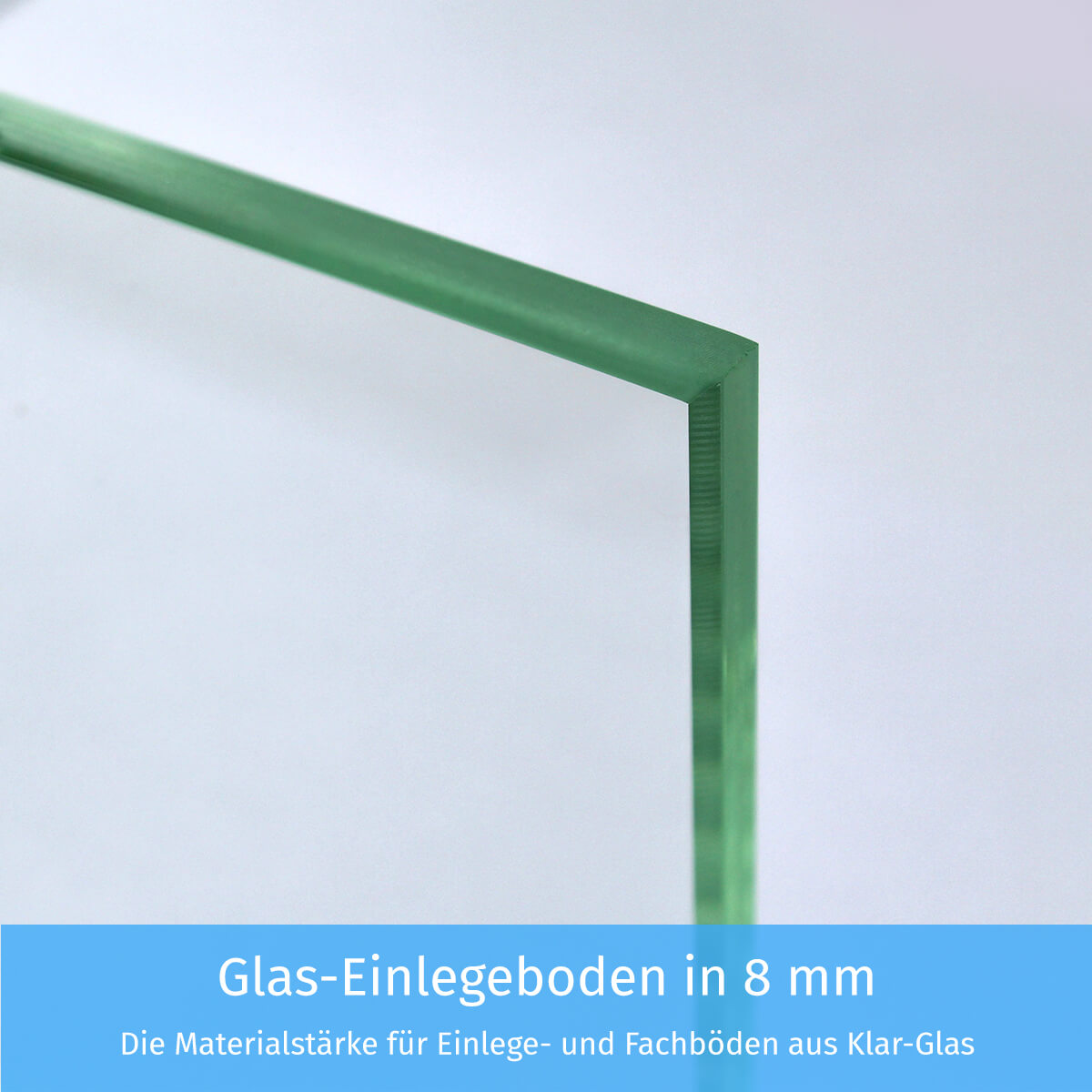 Materialstärke Klar-Glas Glas-Einlegeboden in 8mm