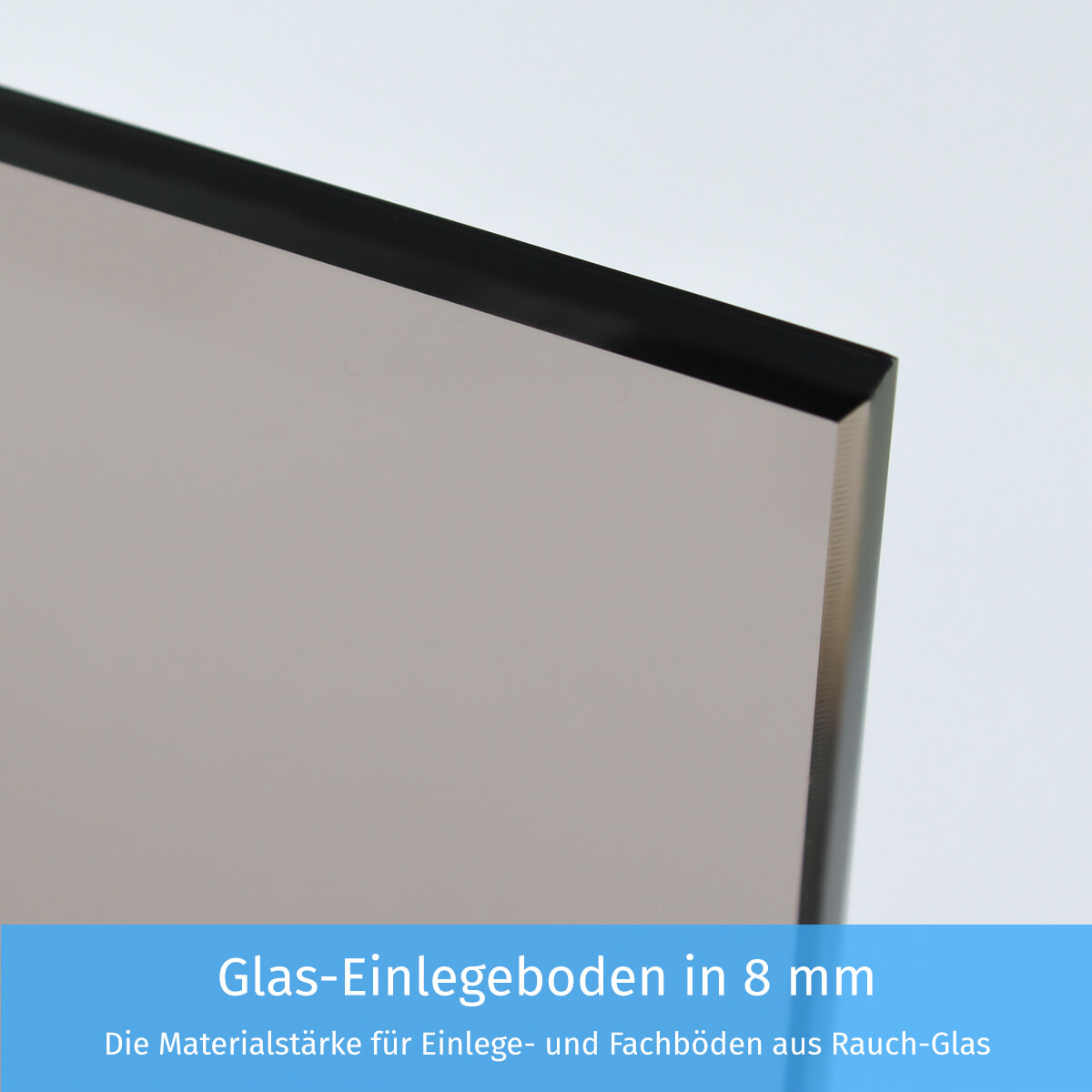Materialstärke Rauch-Glas Glas-Einlegeboden in 8mm