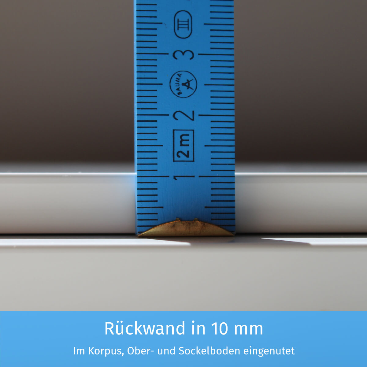Rückwand in 10 mm Rueckwand in 10mm