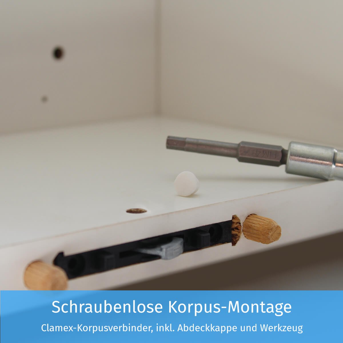 Schraubenlose Korpus-Montage Schraubenlose Korpus-Montage