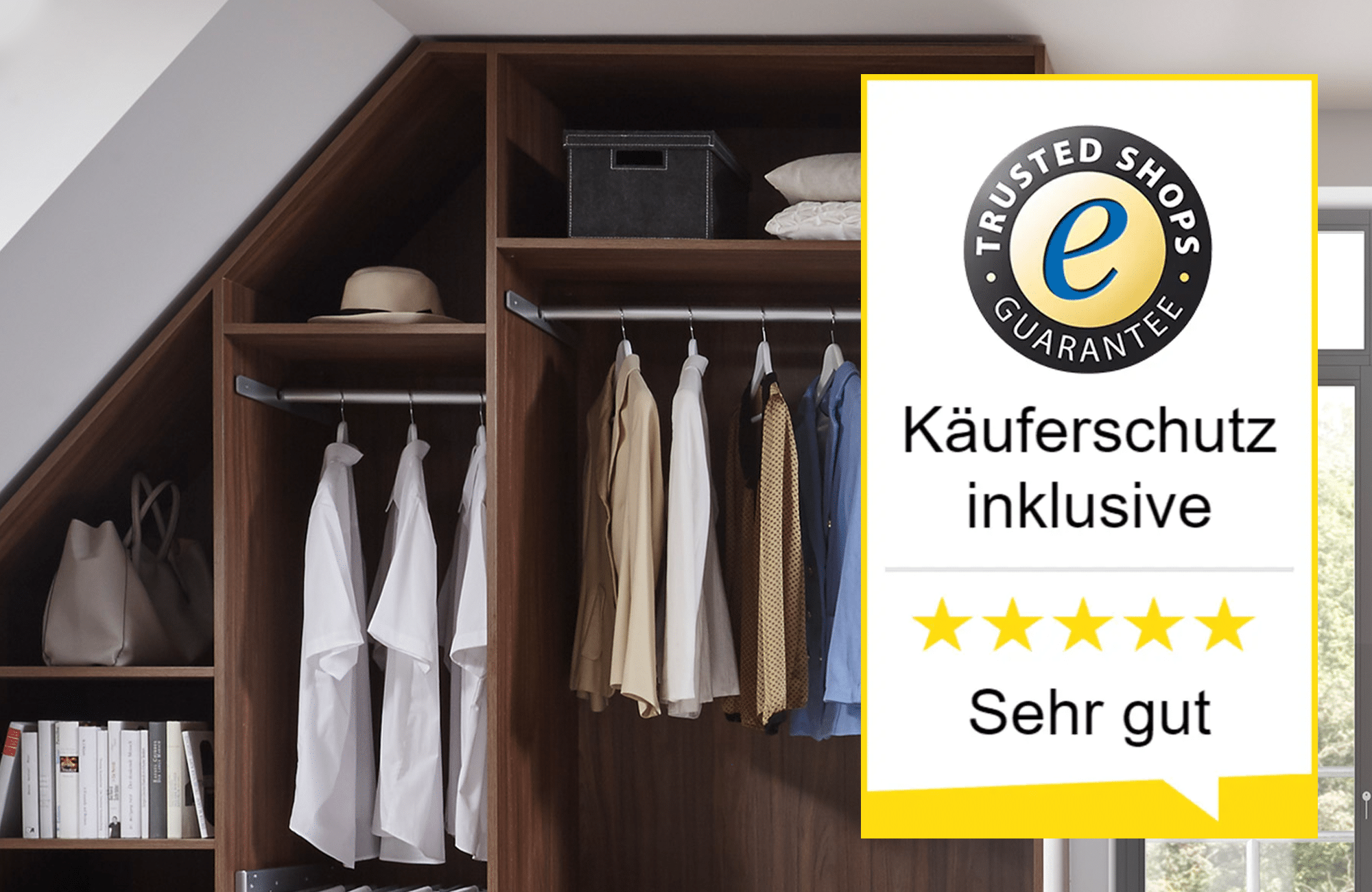Dachschrägenschrank Trusted Shop Mein Schrank für jede Raumsituation