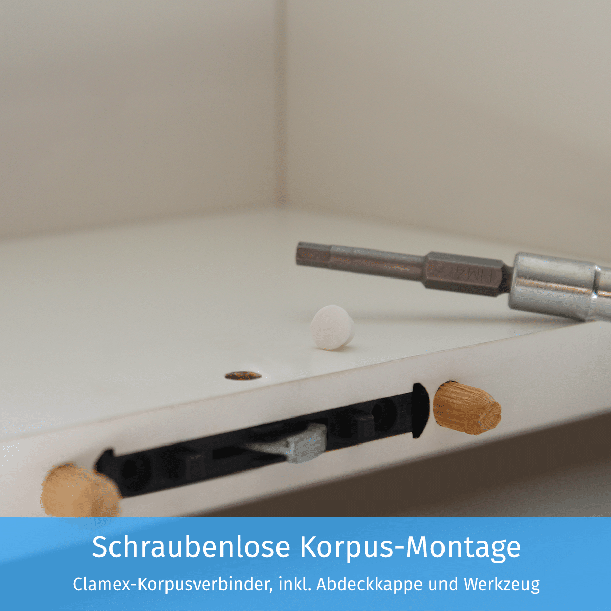 Schraubenlose Korpus-Montage Schraubenlose Korpus-Montage