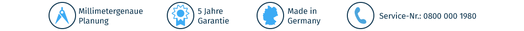 Schrank nach Maß Icons Leiste